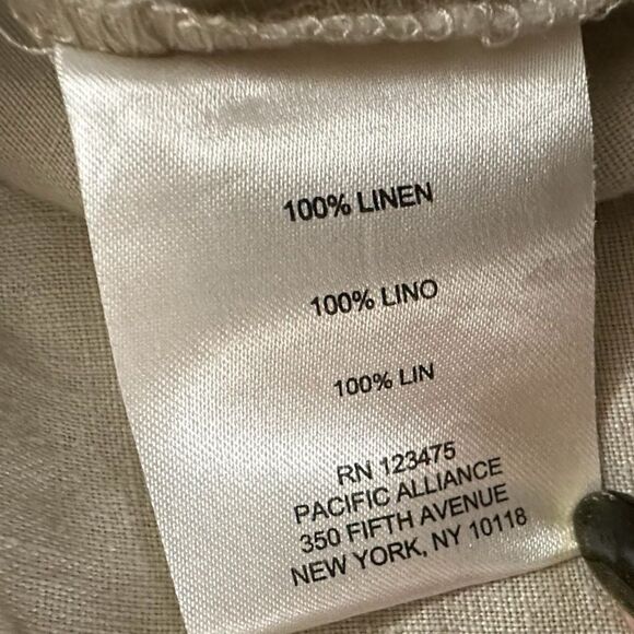 Ellen Tracy ~ 100% Linen Khaki Pull On Pants ~ size S ~ drawstring tie - Picture 5 of 13